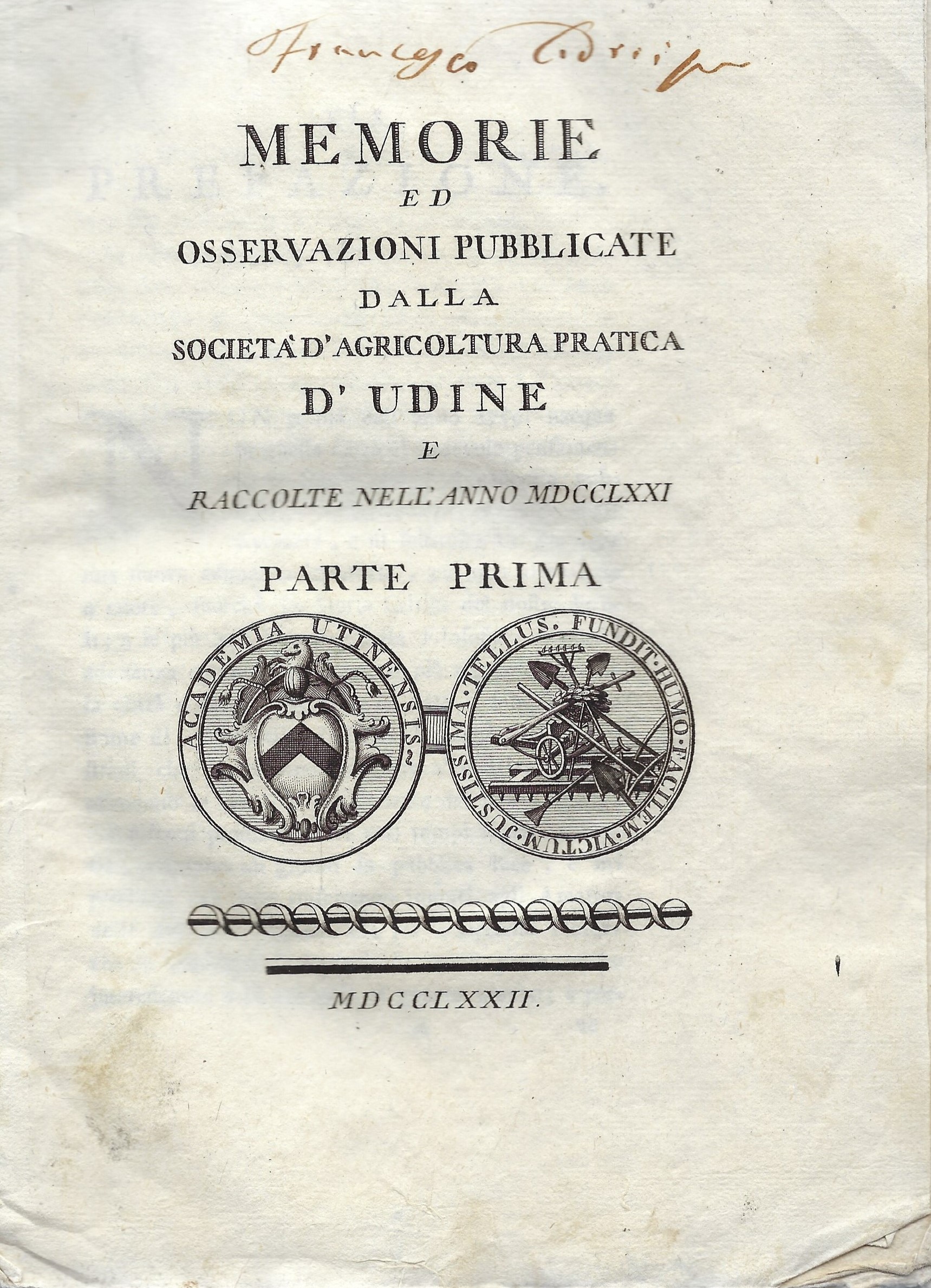 Memorie ed Osservazioni pubblicate dalla Società D' Agricoltura Pratica d' …