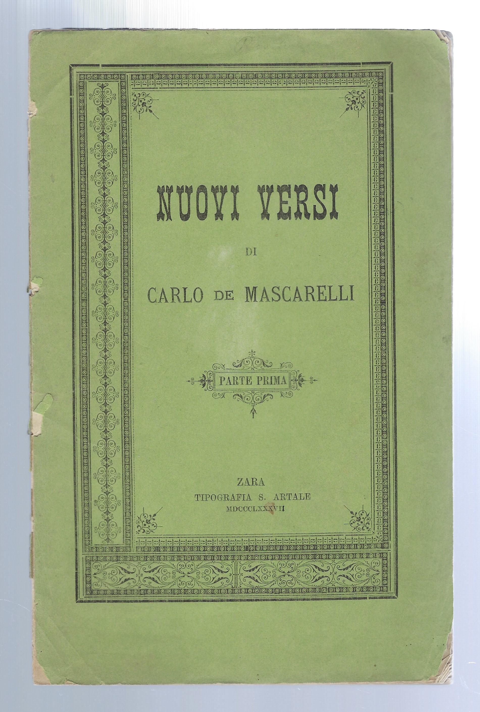 Nuovi versi di Carlo De Mascarelli