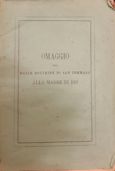 Omaggio reso dalle dottrine di San Tommaso alla Madre di …