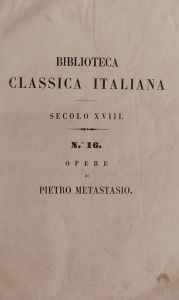 Opere di Pietro Metastasio