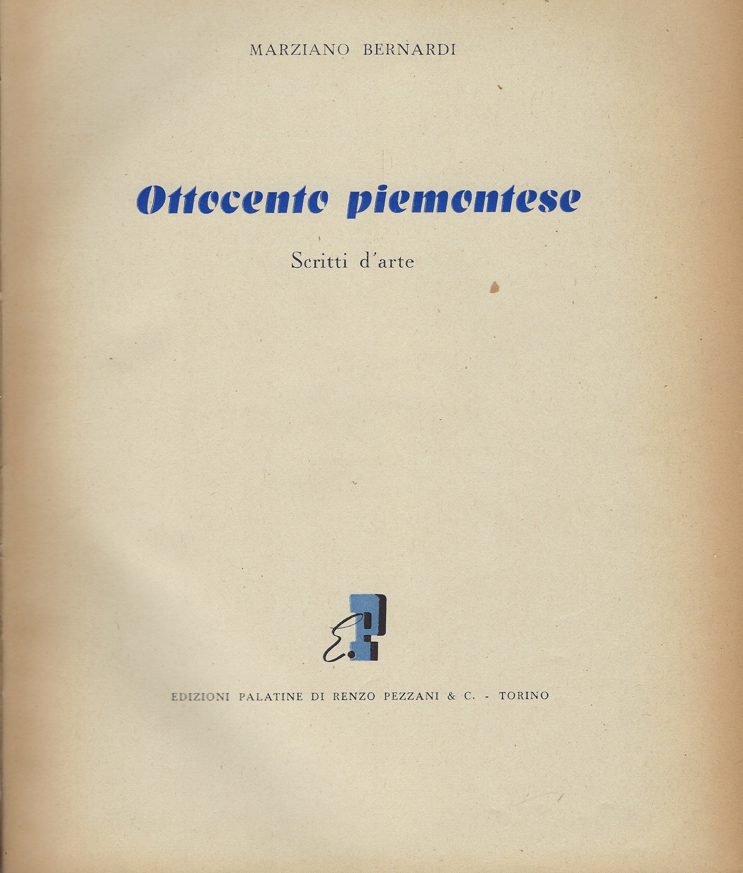 Ottocento piemontese. Scritti d'arte