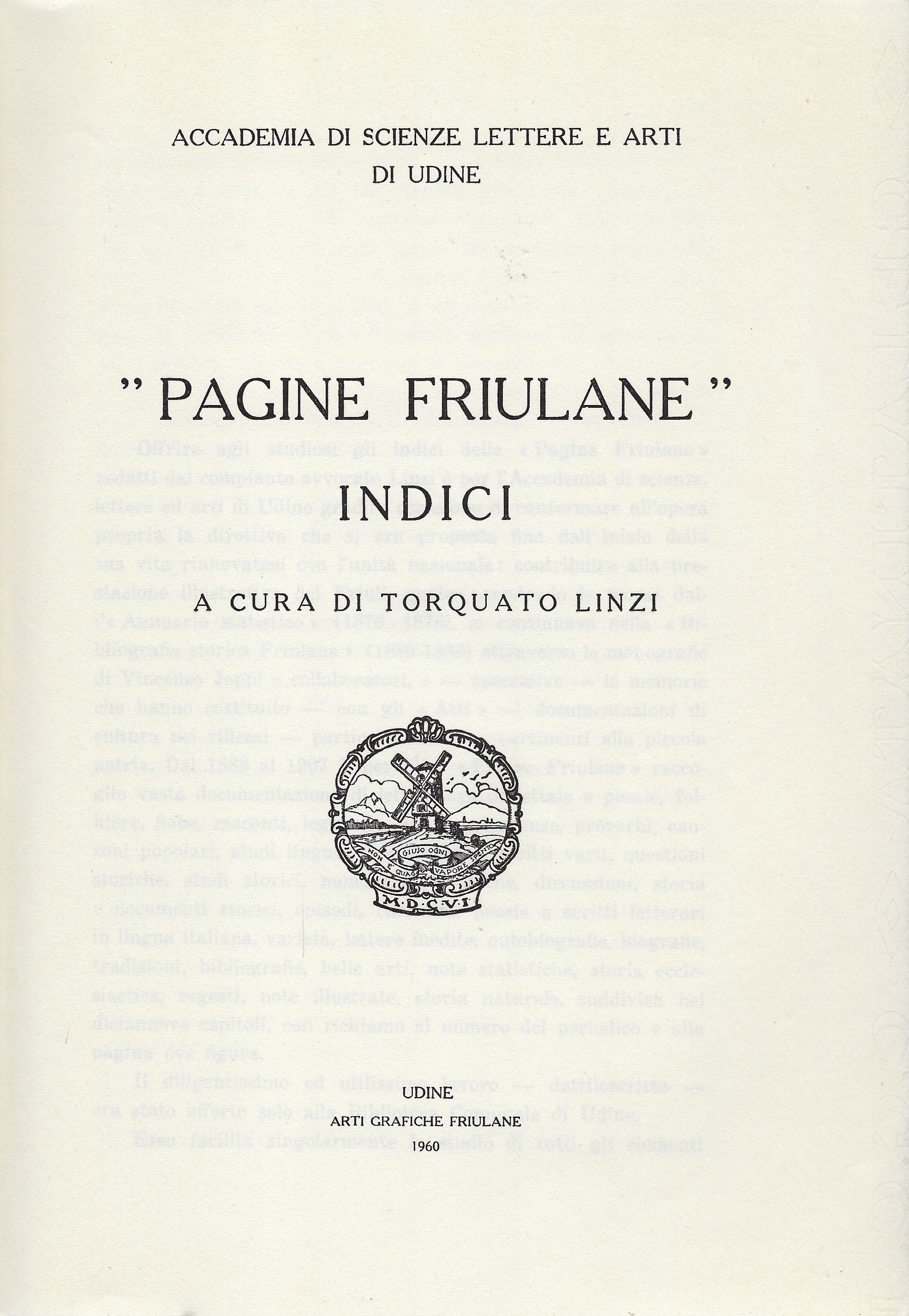 "Pagine friulane" indici