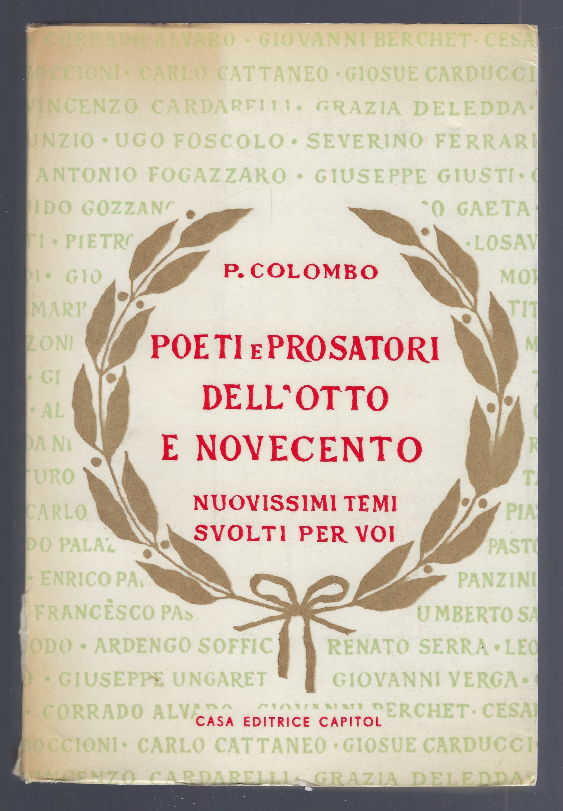 Poeti e prosatori dell'otto e novecento.