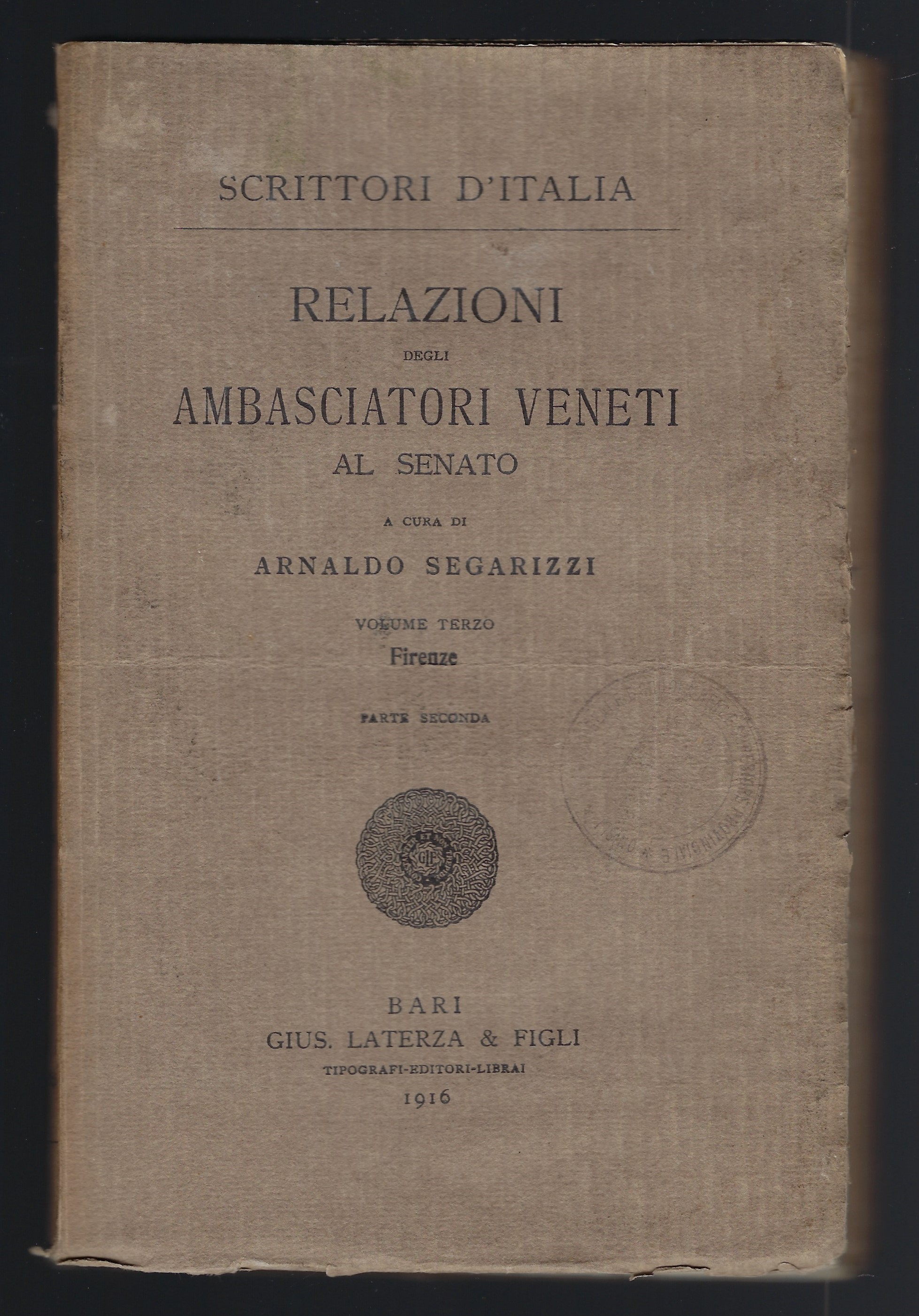 Relazioni degli ambasciatori veneti al Senato