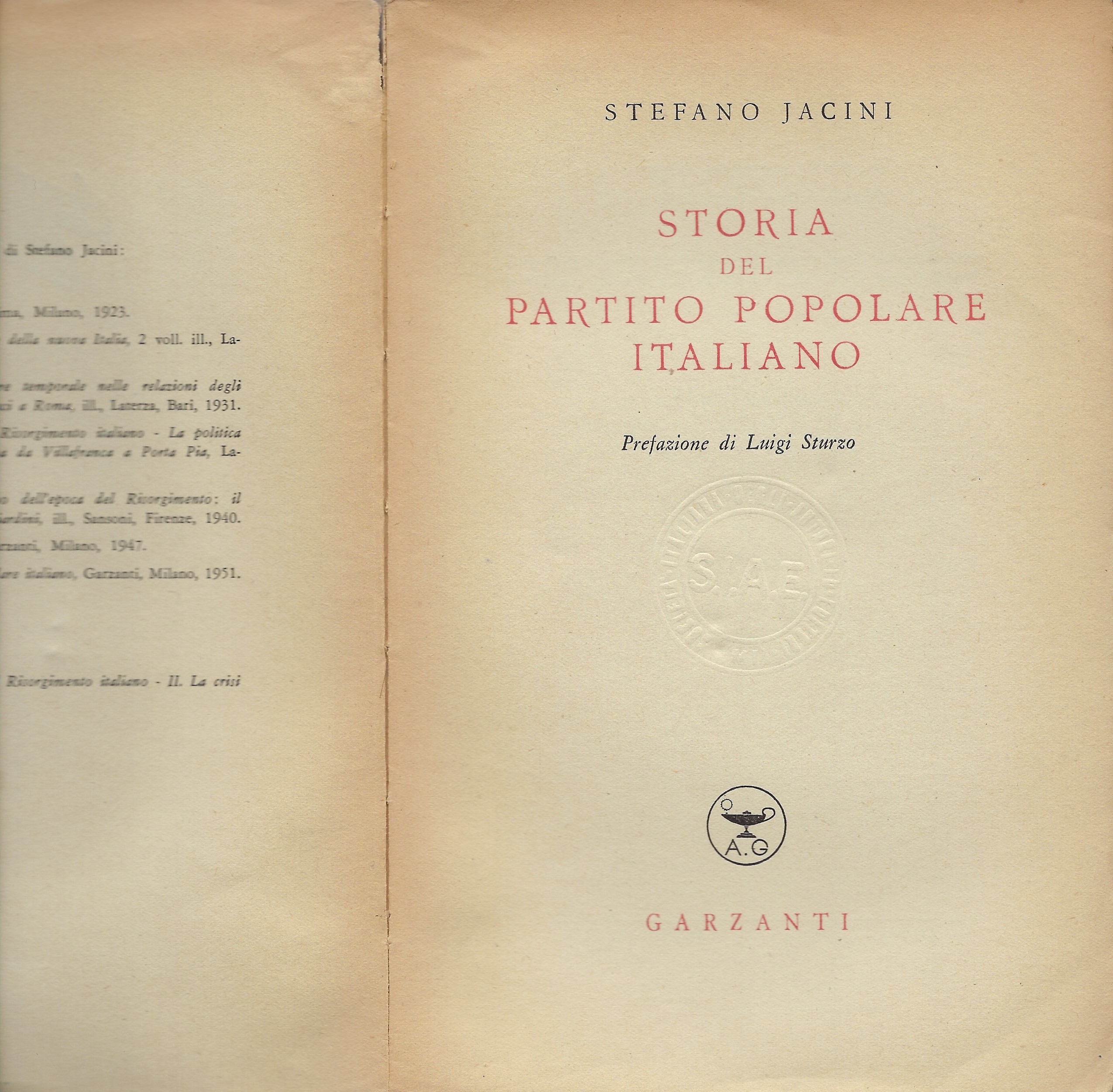 Storia del Partito Popolare Italiano.