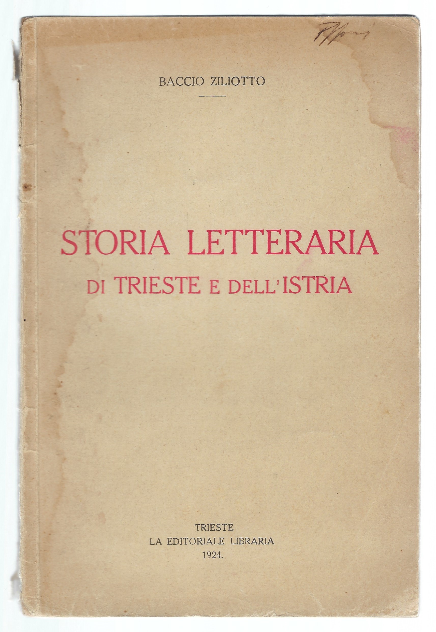 Storia letteraria di Trieste e dell'Istria