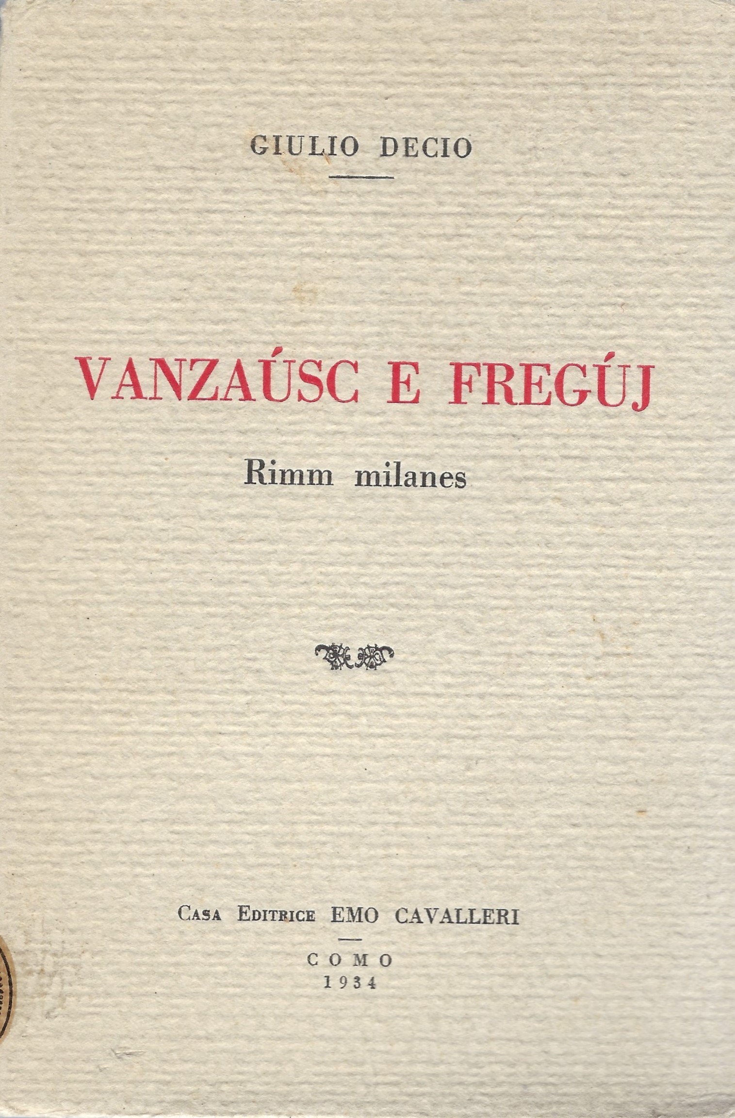 Vanzaùsc e Fregùj: rimm milanes