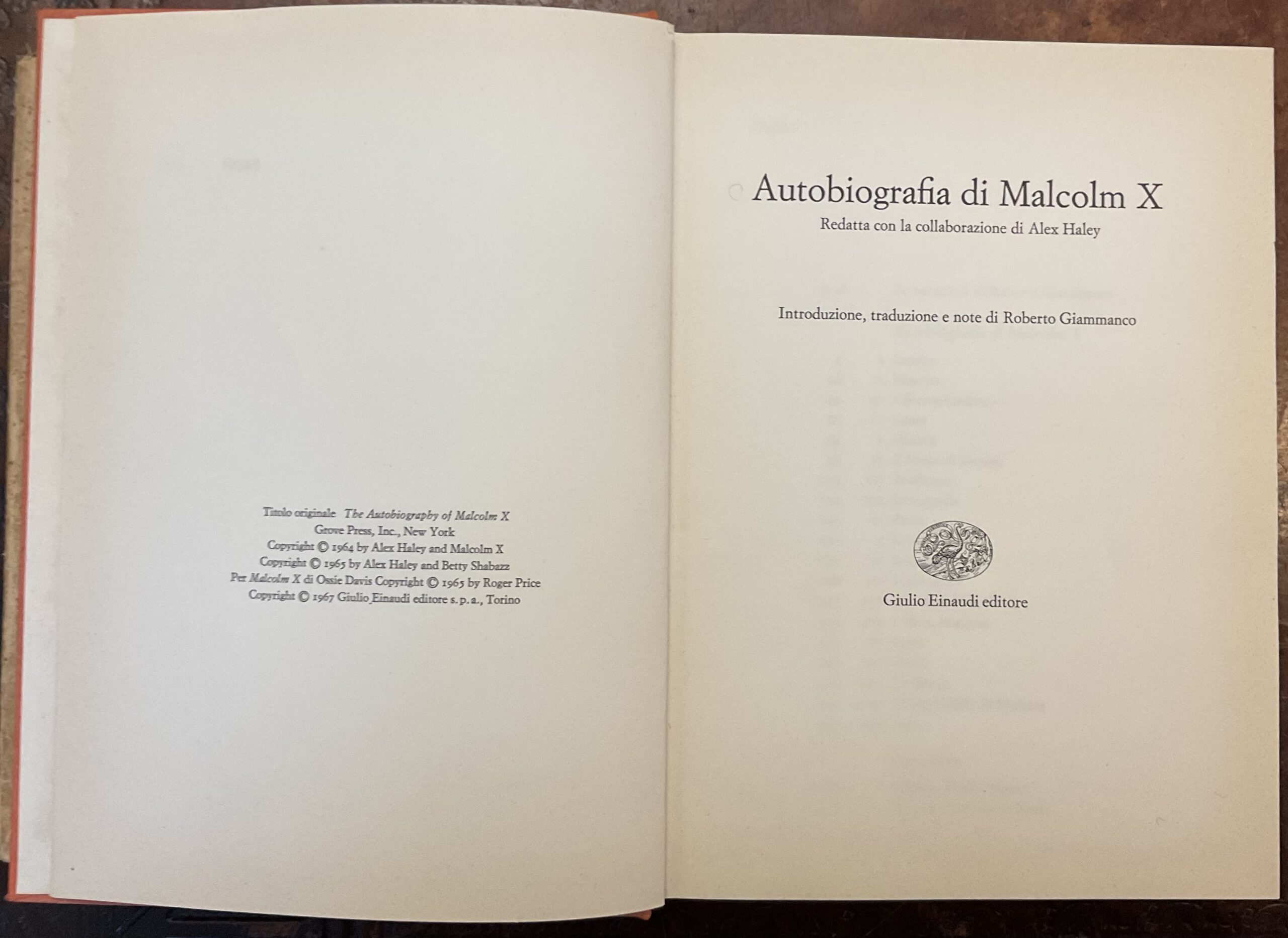 Autobiografia di Malcolm X. Redatta con la collaborazione di Alex …