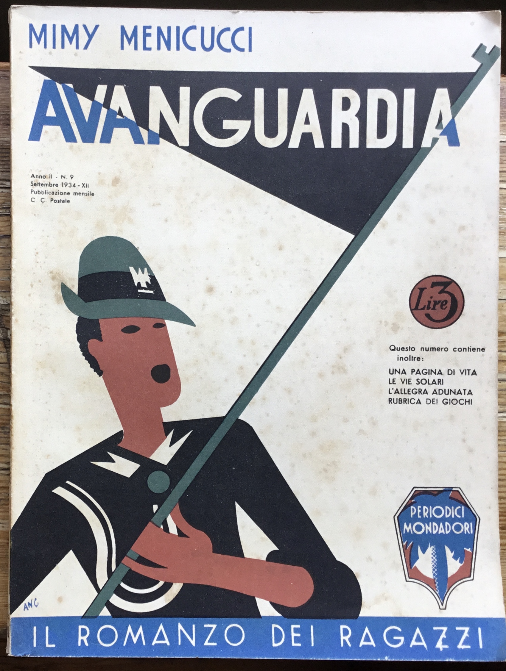 Avanguardia. Il romanzo dei ragazzi. Anno II N. 9 Settembre …