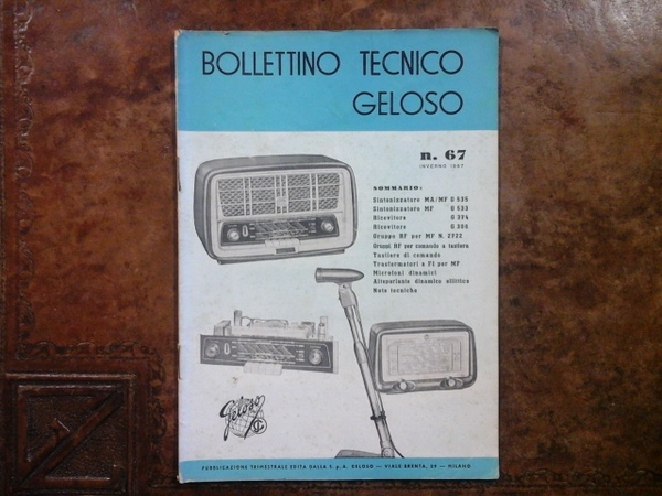 Bollettino tecnico Geloso num. 67. Inverno 1957