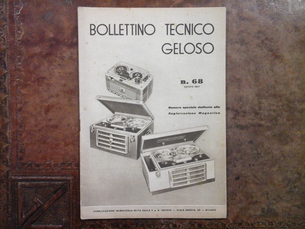 Bollettino tecnico Geloso num. 68. Estate 1957