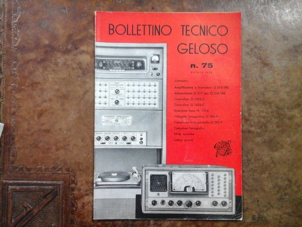 Bollettino tecnico Geloso num. 75. Estate 1959