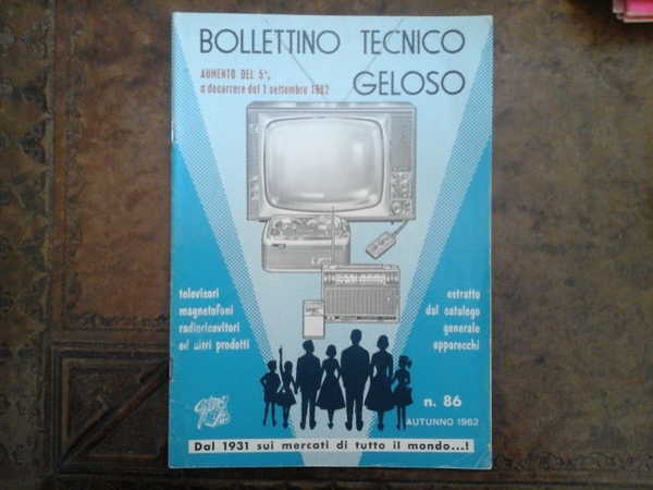 Bollettino tecnico Geloso num. 86. Autunno 1962