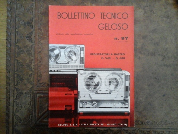 Bollettino tecnico Geloso num. 97. Estate 1965