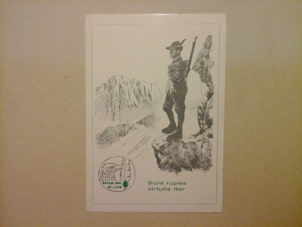Cartolina / Postcard Alpini Sunt rupes virtutis iter