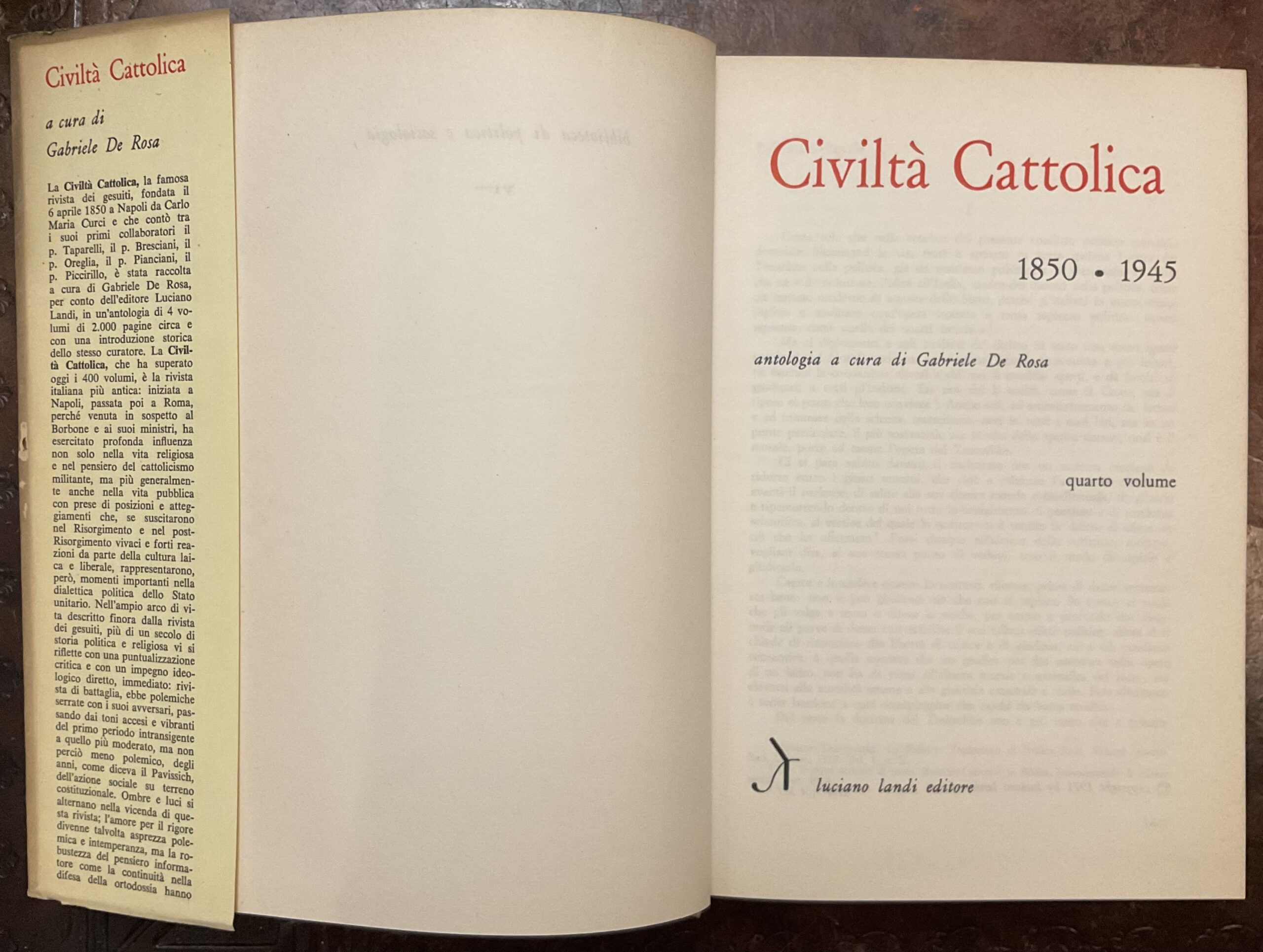 Civiltà cattolica 1850-1945. Quarto volume