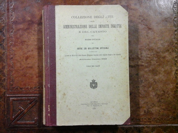 Collezione degli atti della Amministrazione delle imposte dirette e del …