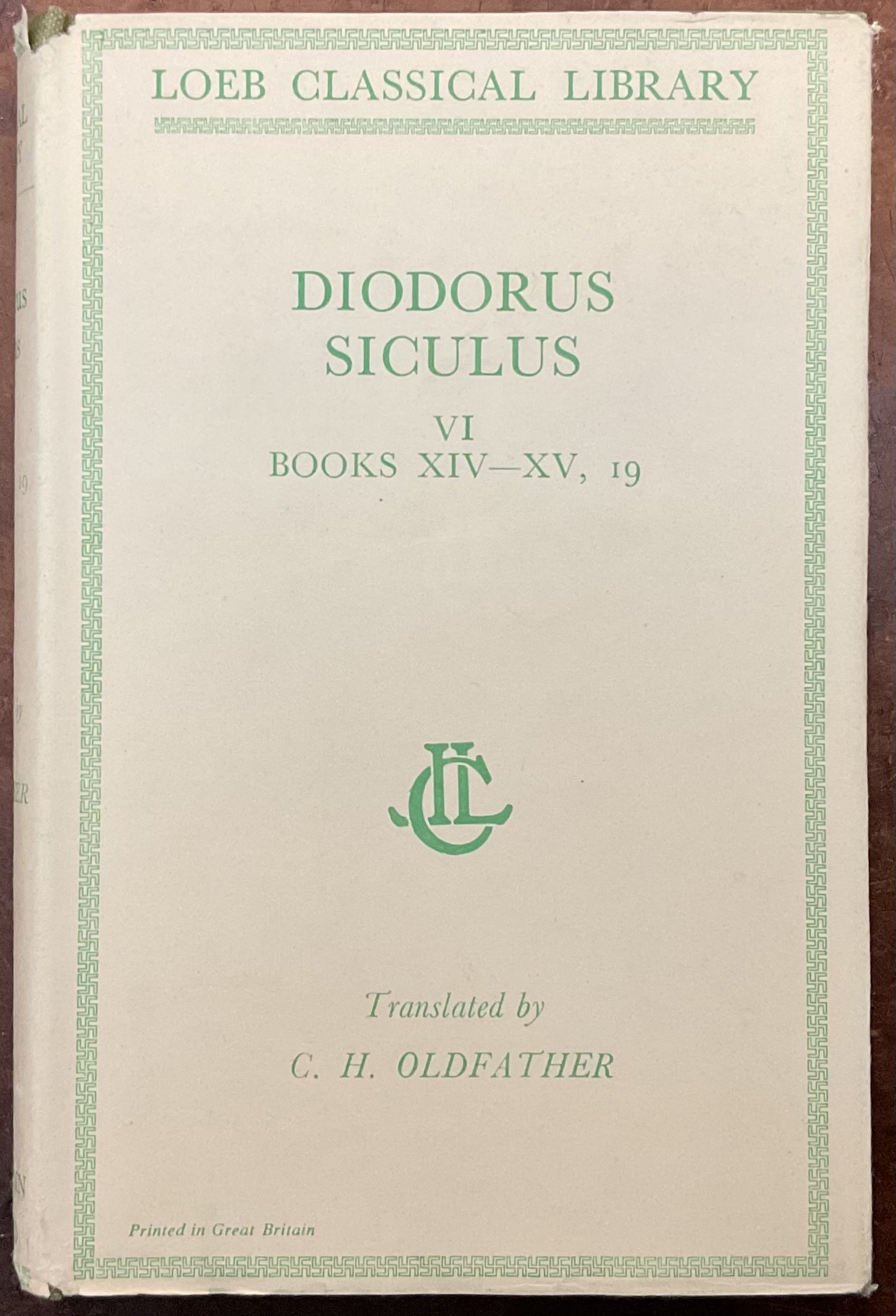 Diodorus Siculus. Volume VI. Books XIV-XV, 19