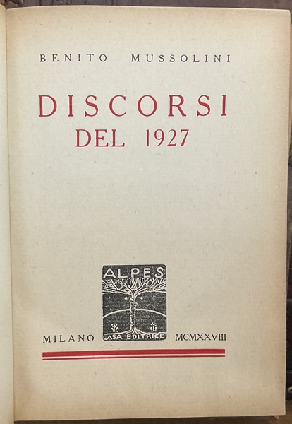 Discorsi del 1927