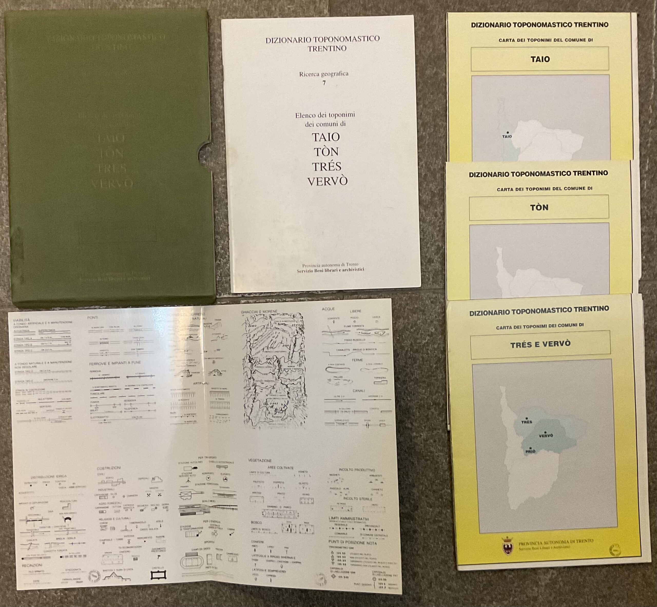Dizionario Toponomastico Trentino. Ricerca geografica 7. Elenco dei toponimi dei …