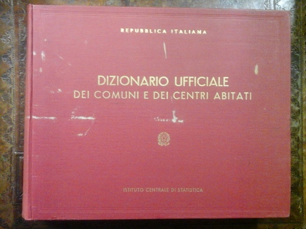 Dizionario ufficiale dei comuni e dei centri abitati