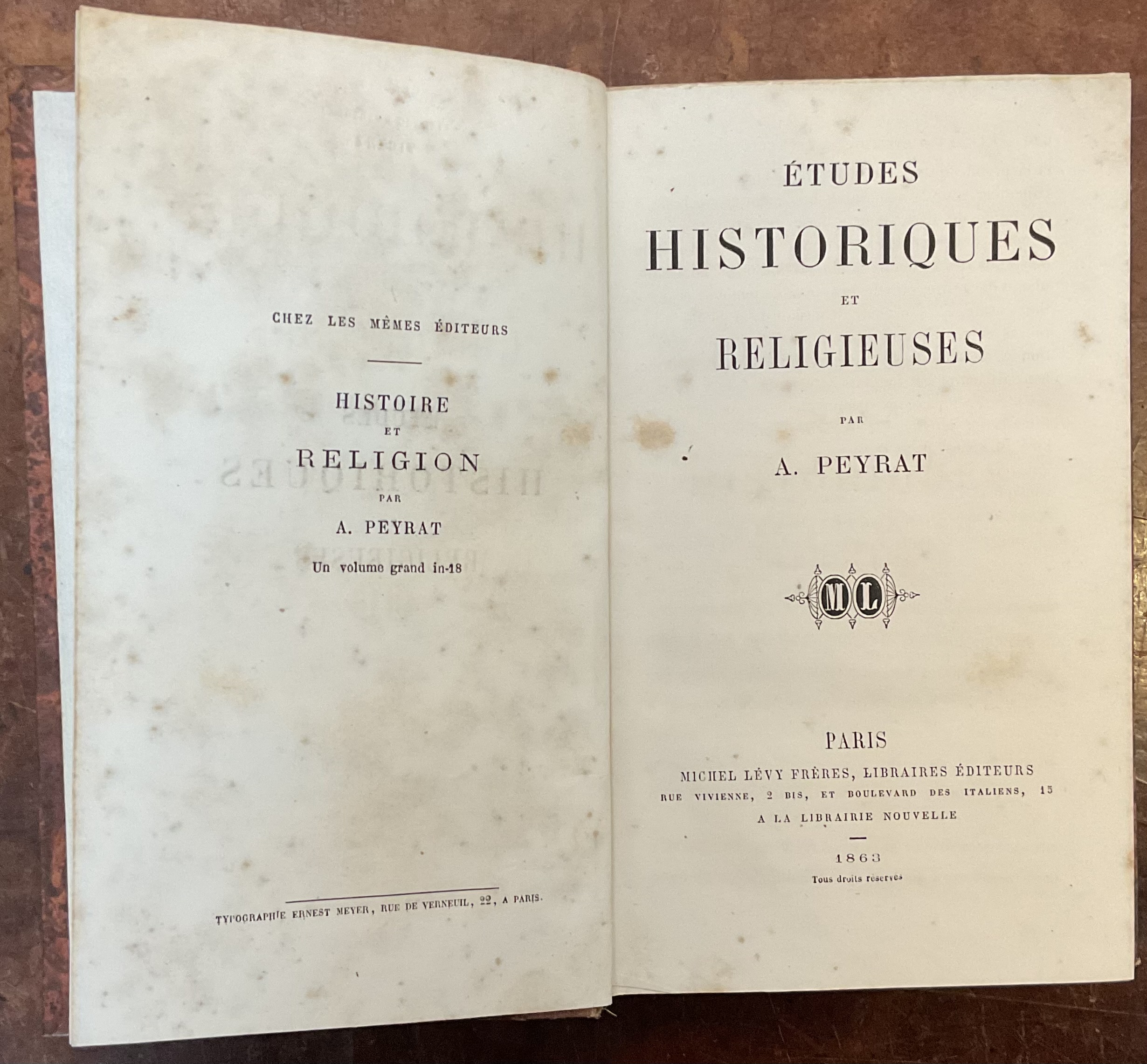 Études historiques et religieuses