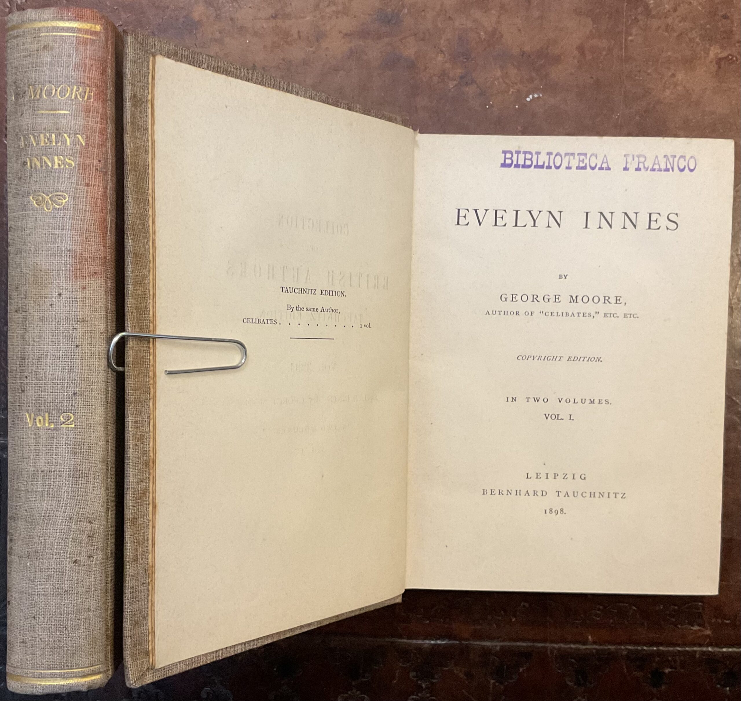 Evelyn Innes (Collection of British authors). Two volumes