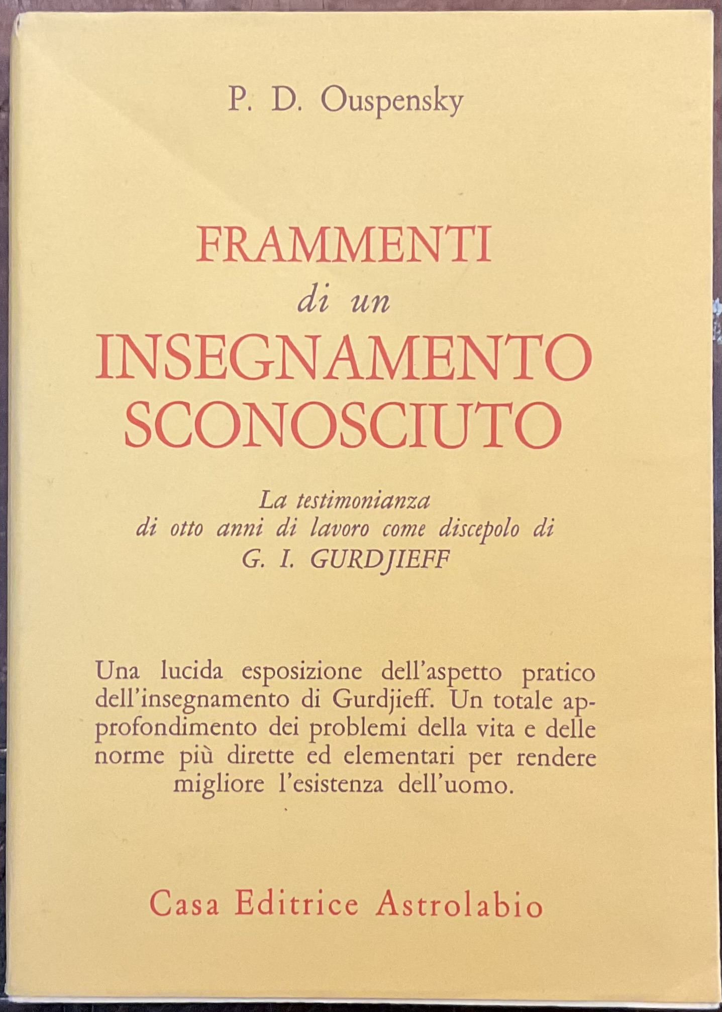Frammenti di un insegnamento sconosciuto. La testimonianza di otto anni …