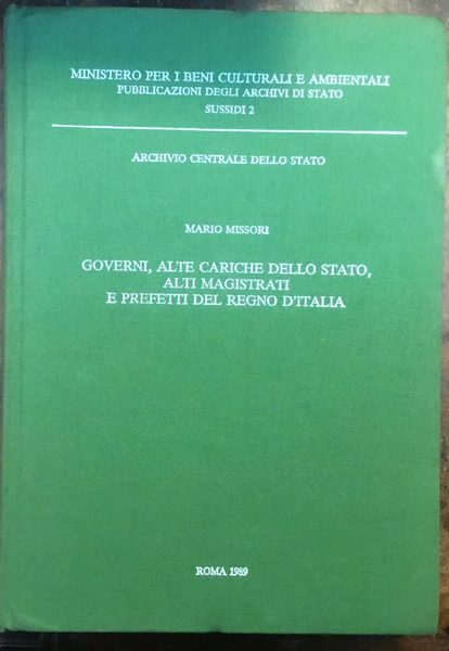 Governi, alte cariche dello Stato, alti magistrati e prefetti del …