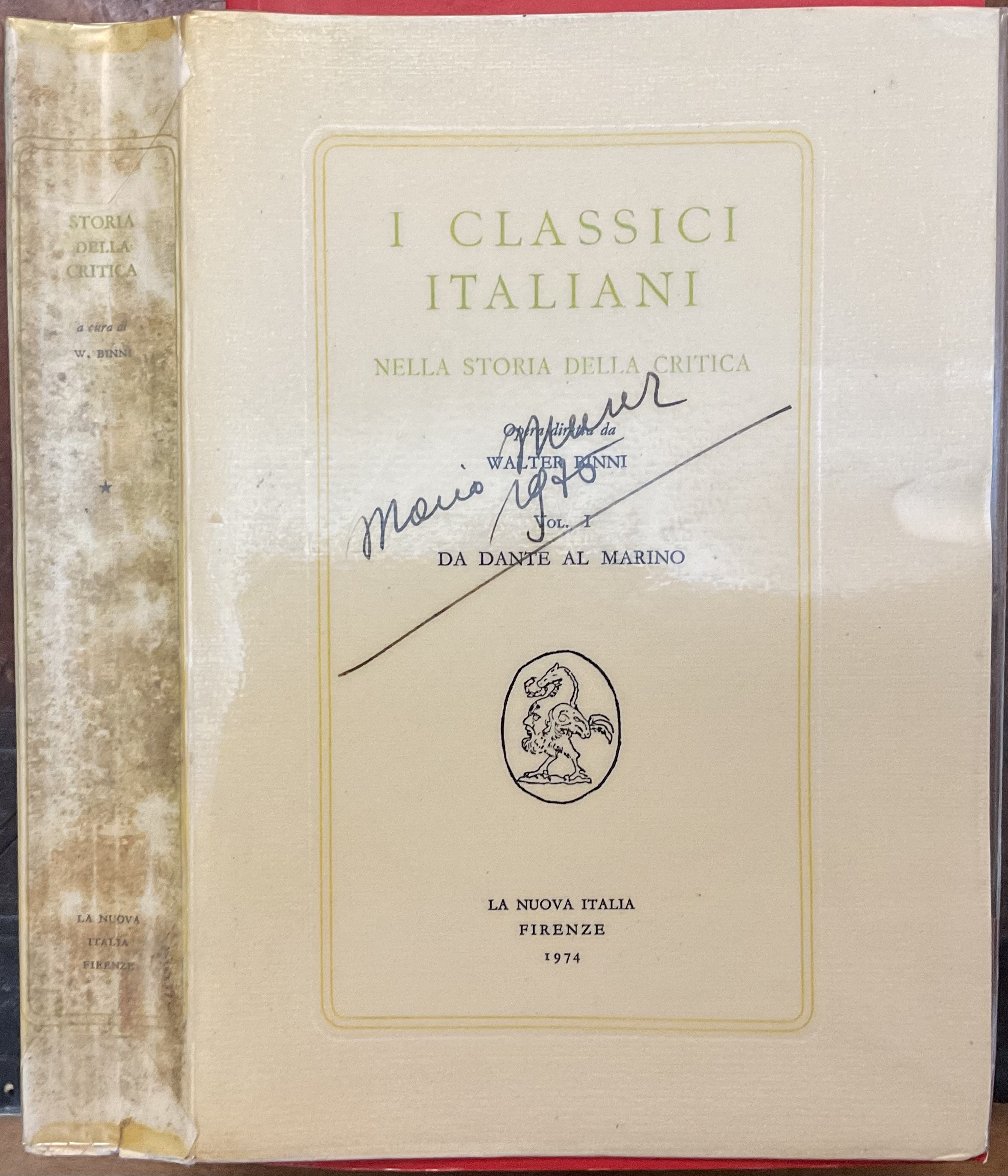 I Classici Italiani nella storia della critica. Vol. I: da …