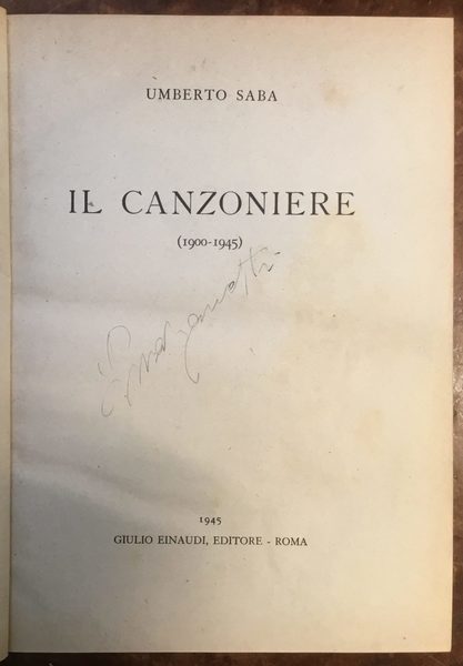 Il Canzoniere (1900-1945)