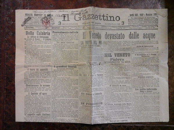 Il Gazzettino. Giornale del popolo. Anno xxi. 1907, martedi 29 …