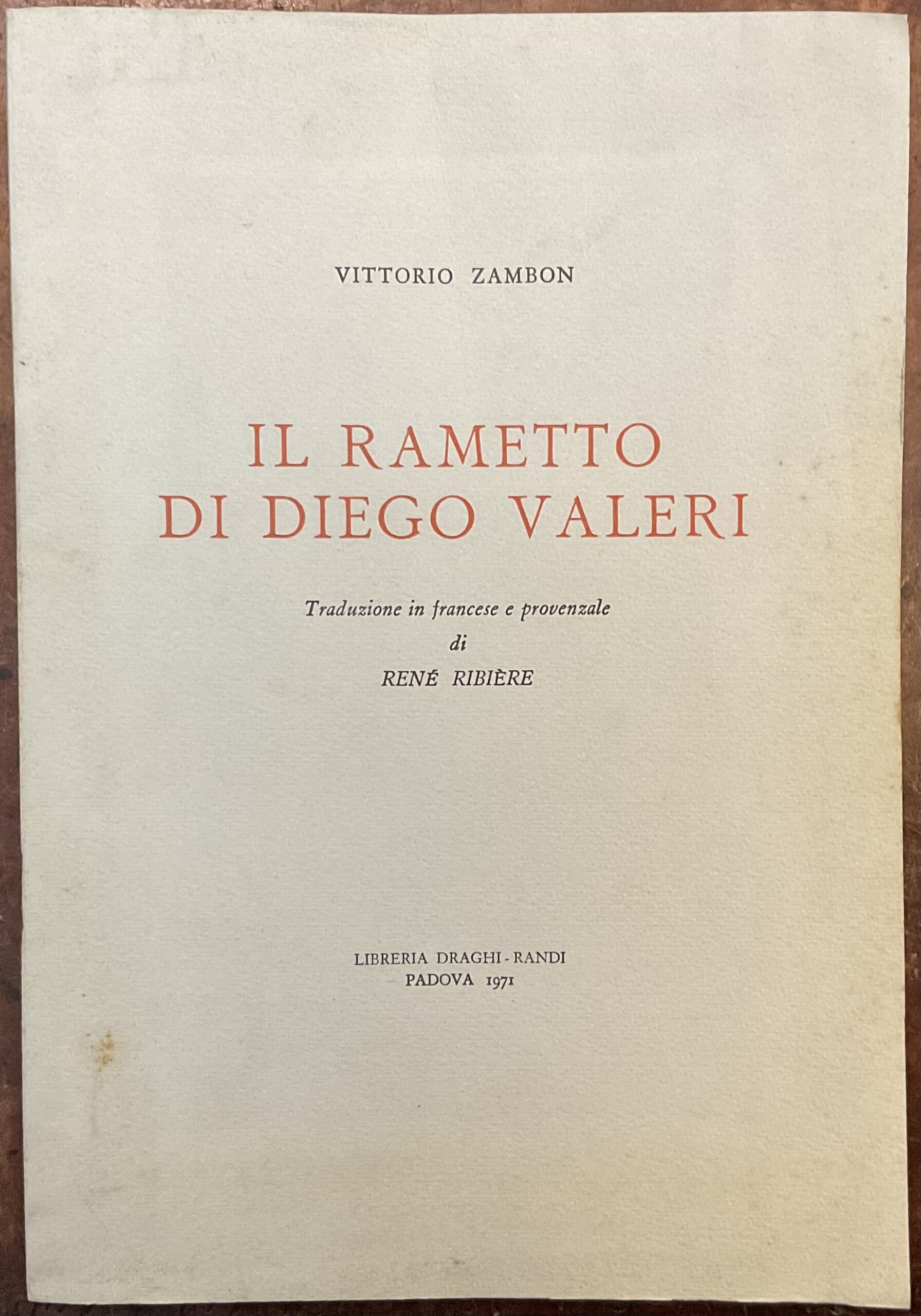 Il rametto di Diego Valeri. Traduzione in francese e in …