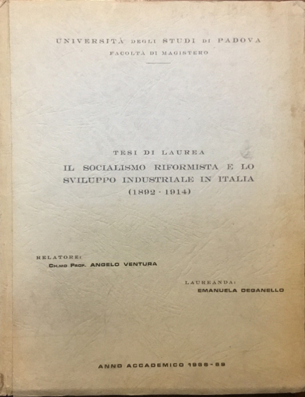 Il socialismo riformista e lo sviluppo industriale in Italia (1892 …