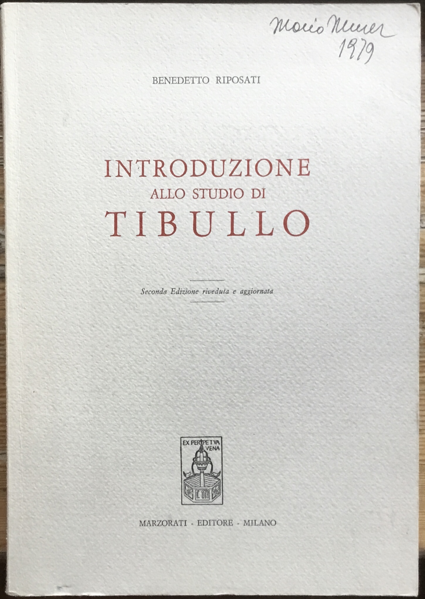 Introduzione allo studio di Tibullo