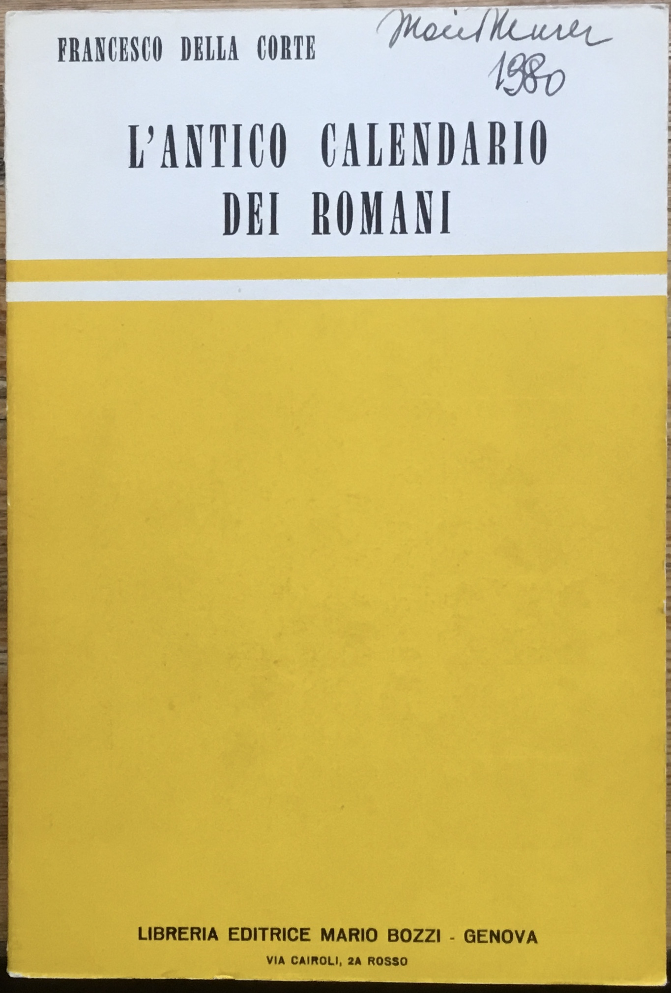 L’antico calendario dei Romani