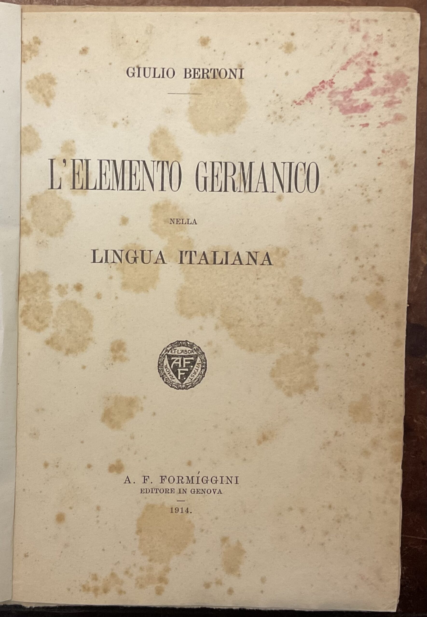 L’elemento germanico nella lingua italiana
