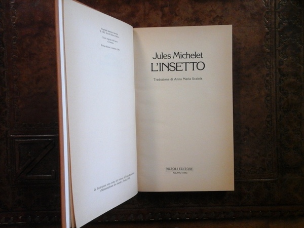 L'insetto. (L'Ornitorinco, collana di libri sulla natura diretta da Ippolito …