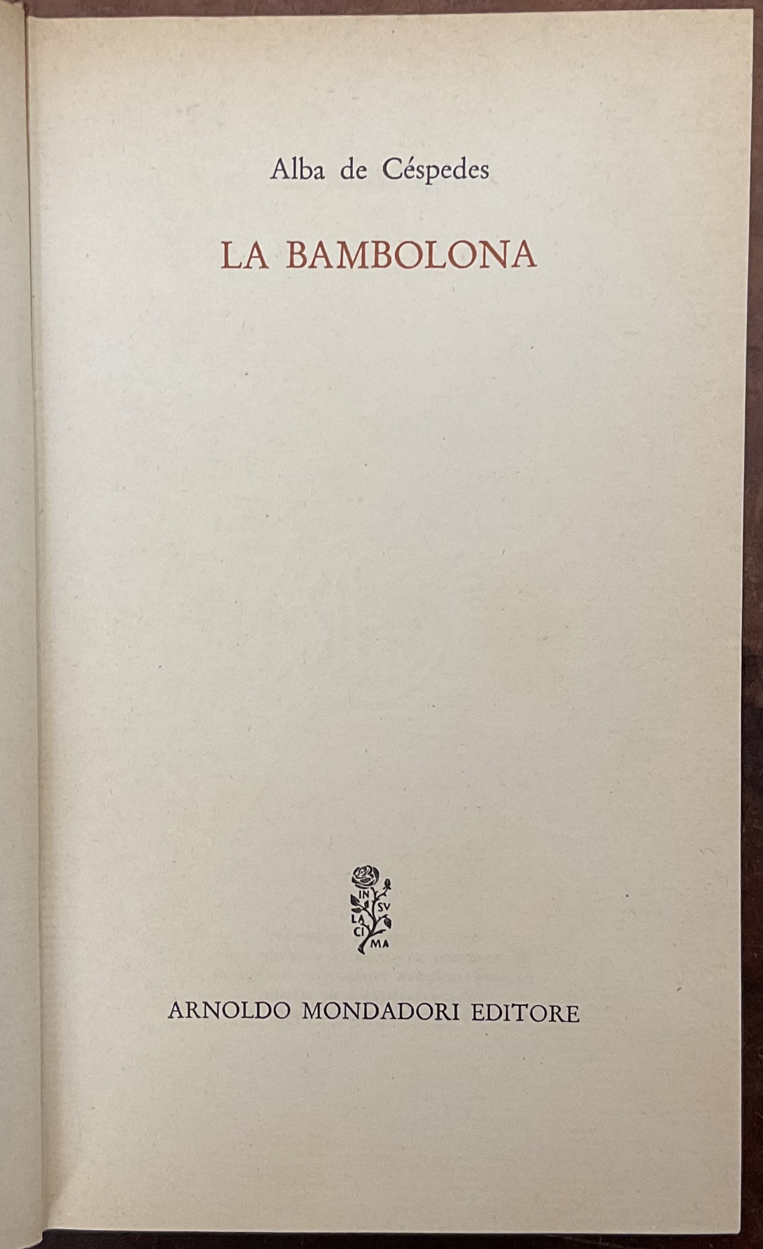 La bambolona. Prima edizione