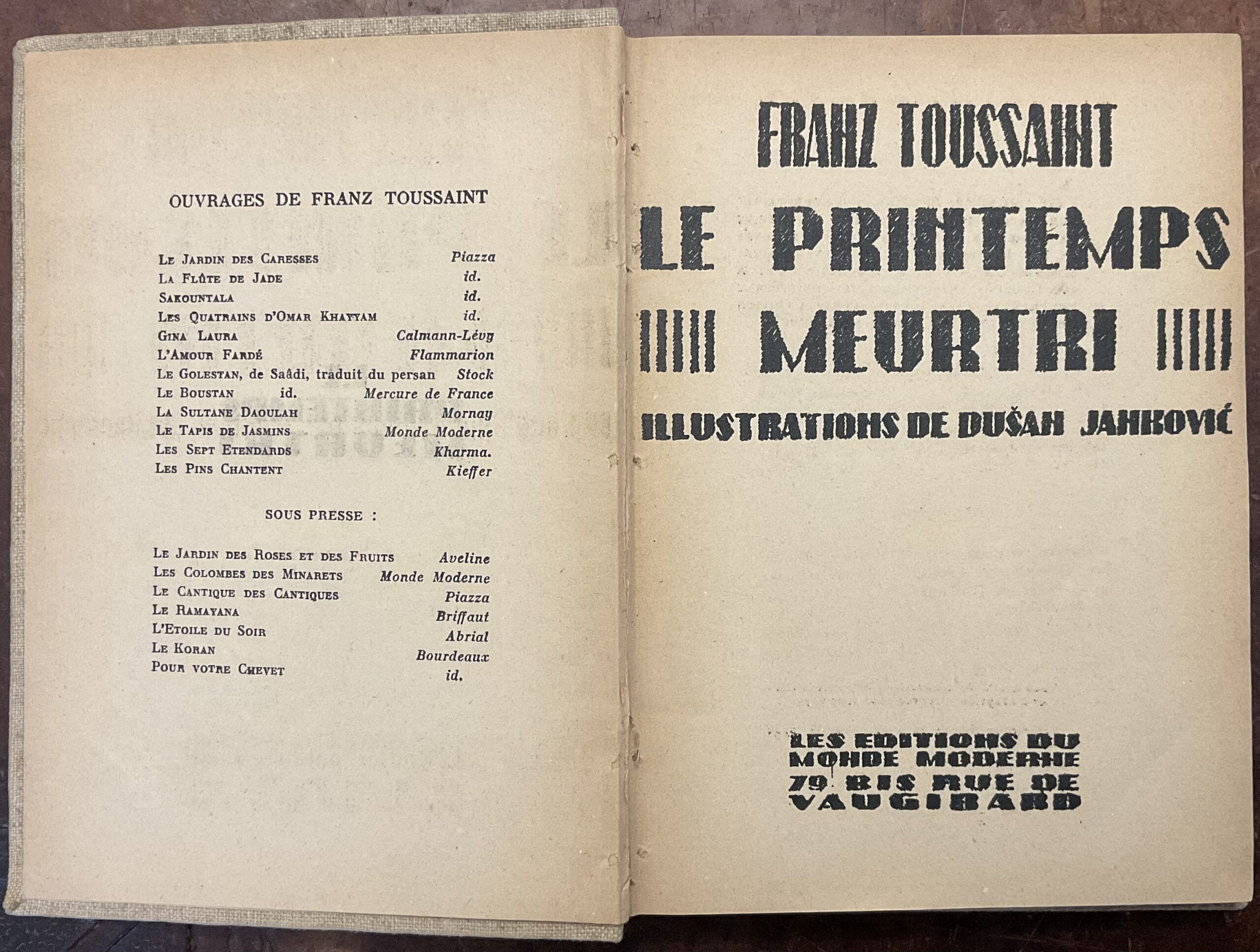 Le primtemps meurtri