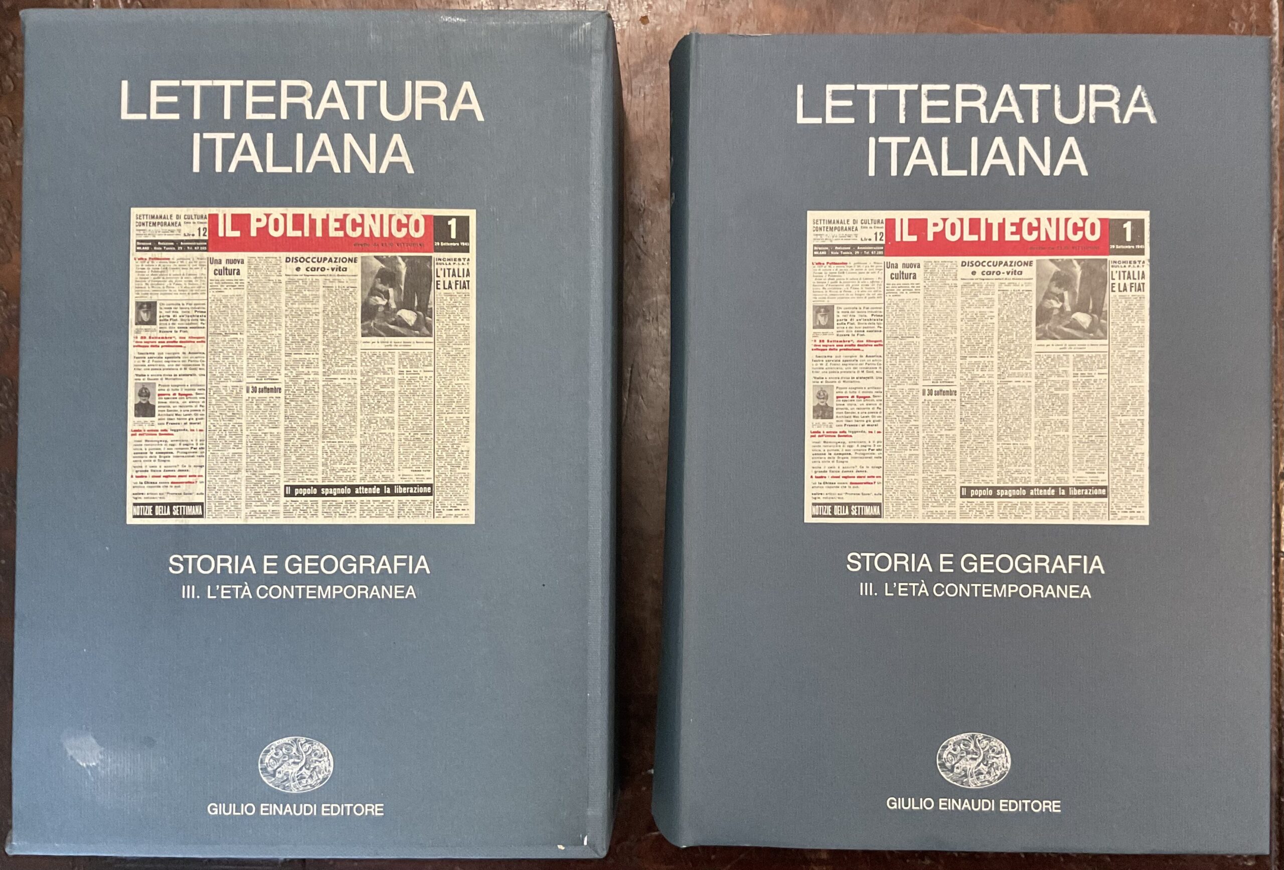 Letteratura italiana Einaudi. Storia e geografia. Volume III: L’età contemporanea