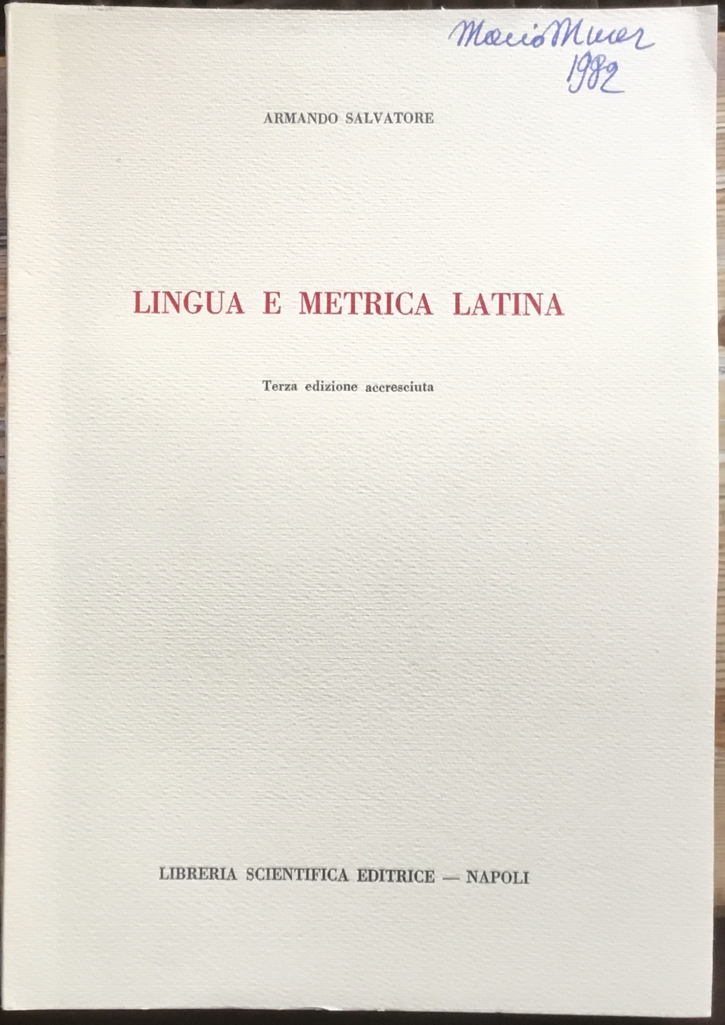 Lingua e metrica latina