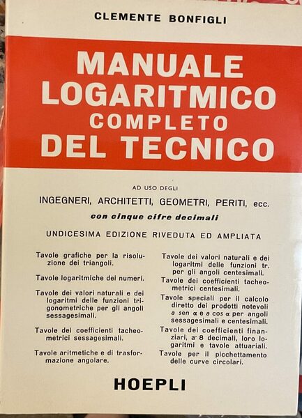 Manuale logaritmico completo del tecnico