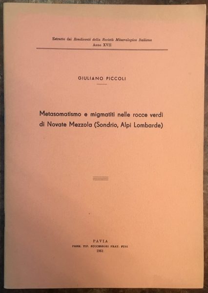 Metasomatismo e migmatiti nelle rocce Verdi di Novate Mezzola (Sondrio, …