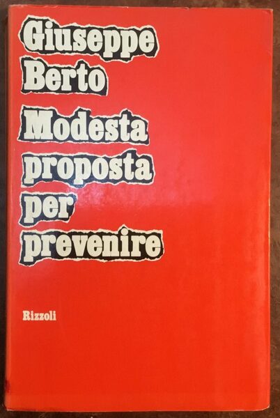 Modesta proposta per prevenire. Prima edizione