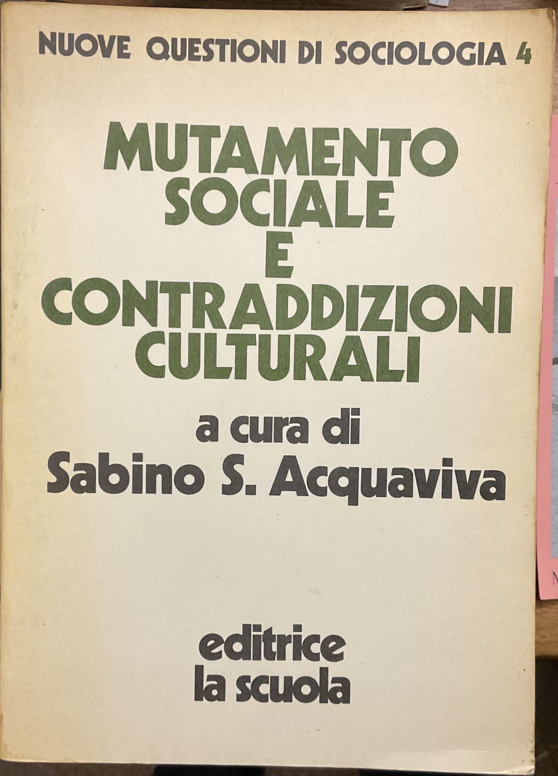 Mutamento sociale e contraddizioni culturali