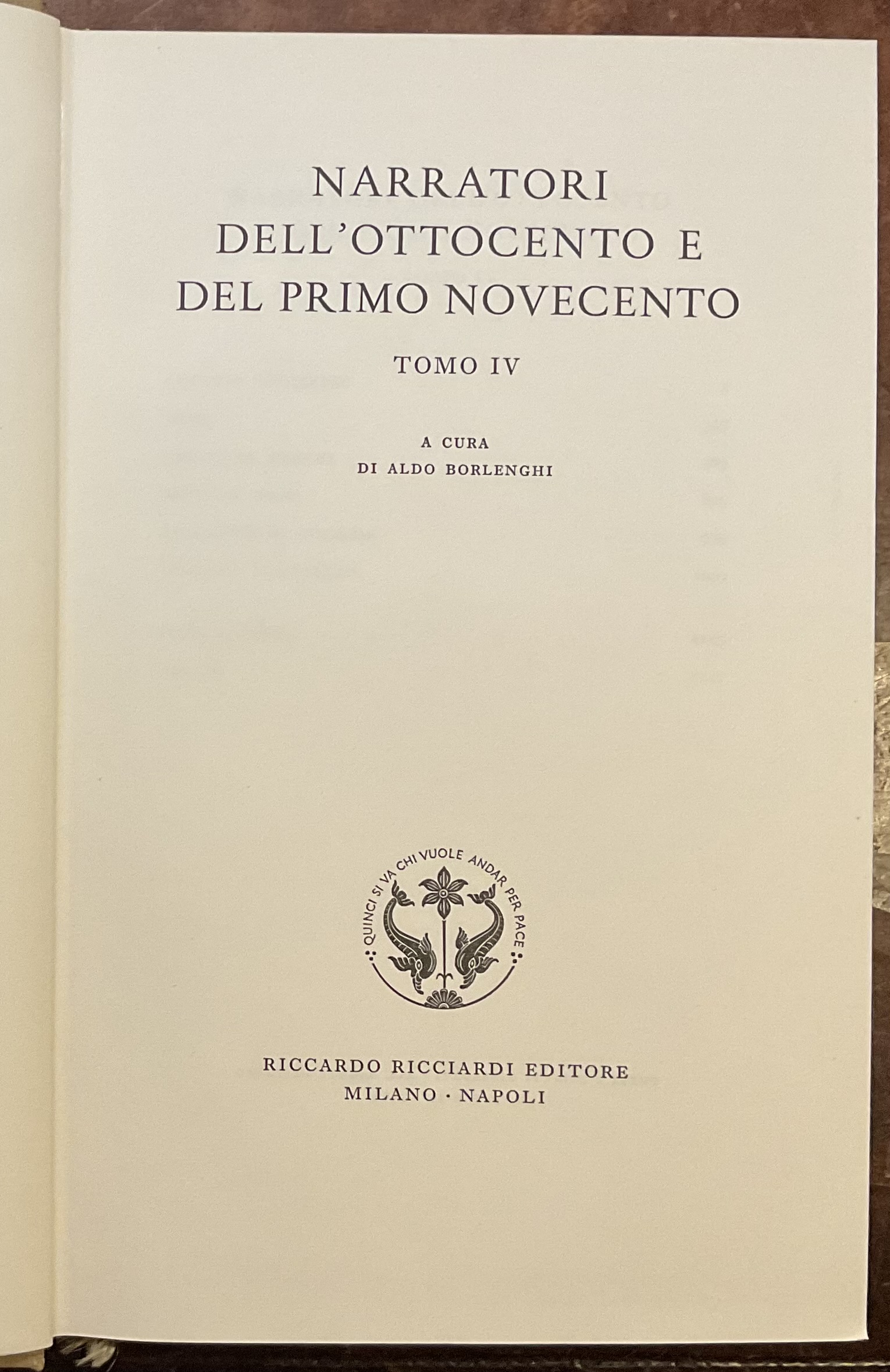 Narratori dell’Ottocento e del primo Novecento. Tomo IV. La Letteratura …