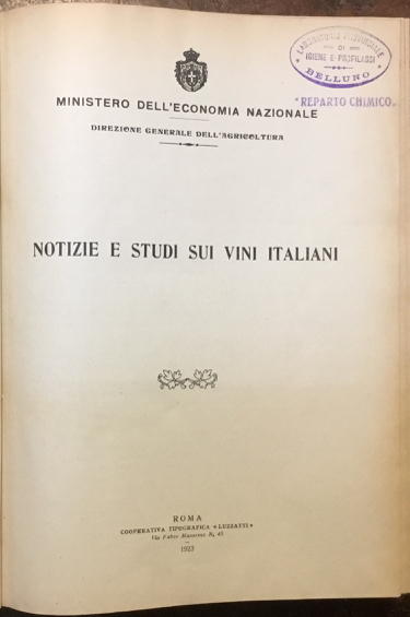 Notizie e studi sui vini italiani