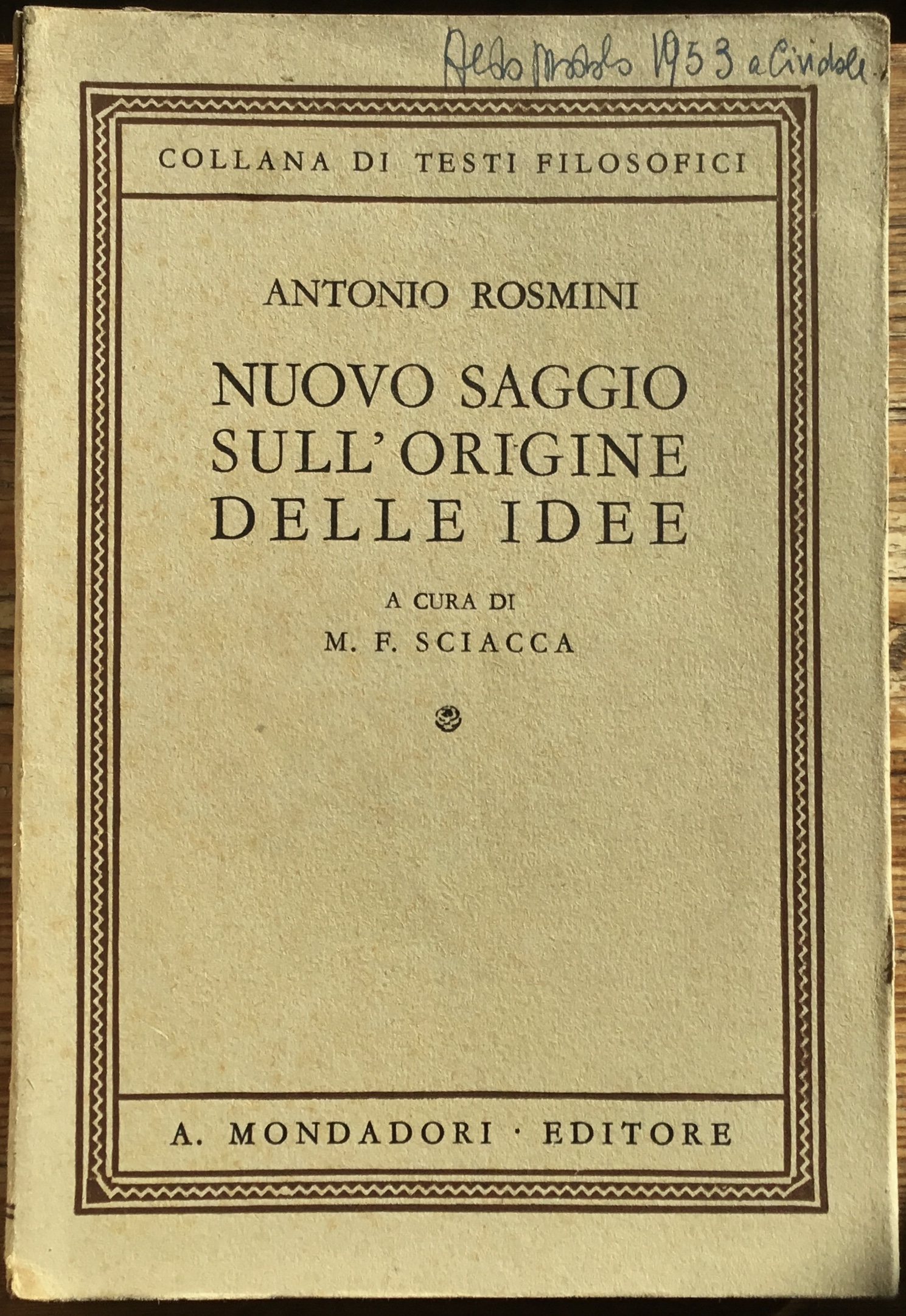 Nuovo saggio sull’origine delle idee