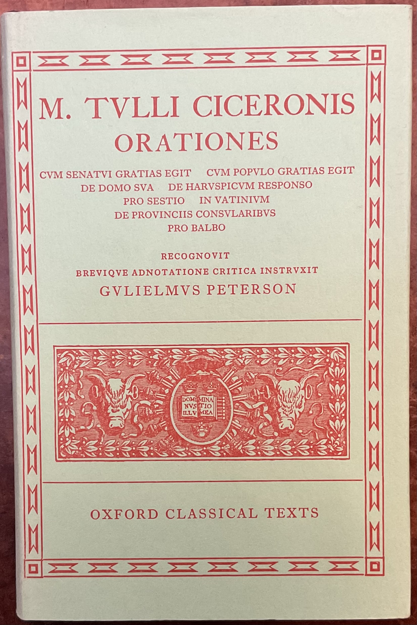 Orationes. Orationes. Cum Senatui Gratias Egit, Cum Populo Gratias Egit, …